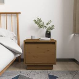 Berkfield Home Bedside Cabinets 2 pcs Honey Brown 35x34x32 cm Solid Wood Pine - Size: 35 x 34 x 32 cm - thumbnail 3