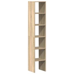 Berkfield Home Bookcases 2 pcs Stackable Sonoma Oak 30x30x80 cm Engineered Wood in Brown - Size: 30 x 30 x 80 cm - thumbnail 2
