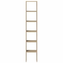 Berkfield Home Bookcases 2 pcs Stackable Sonoma Oak 30x30x80 cm Engineered Wood in Brown - Size: 30 x 30 x 80 cm - thumbnail 4