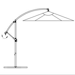 Berkfield Home Comfortable Cantilever Umbrella 3 m Sand White - thumbnail 7