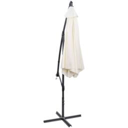 Berkfield Home Comfortable Cantilever Umbrella 3 m Sand White - thumbnail 4