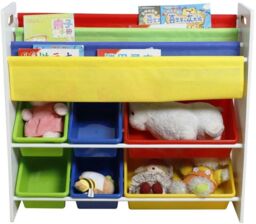 Xample Children Kids Toy Storage Organiser Unit Playroom Shelf Rack - 6 Boxes Organizer in White - thumbnail 4