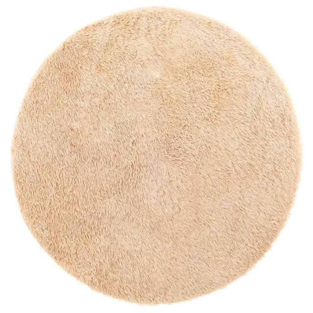 Berkfield Home Shaggy Rug High Pile NAVARRA Beige 100x100 cm Polyester - Size: Medium - image 1