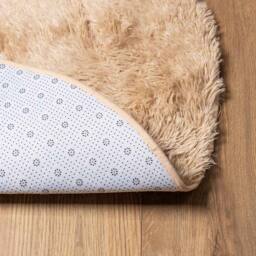 Berkfield Home Shaggy Rug High Pile NAVARRA Beige 100x100 cm Polyester - Size: Medium - thumbnail 6