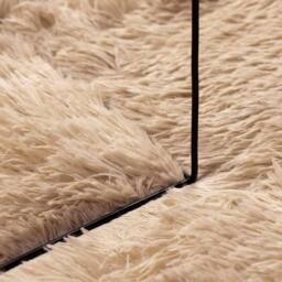 Berkfield Home Shaggy Rug High Pile NAVARRA Beige 100x100 cm Polyester - Size: Medium - thumbnail 7