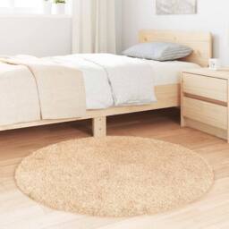 Berkfield Home Shaggy Rug High Pile NAVARRA Beige 100x100 cm Polyester - Size: Medium - thumbnail 3