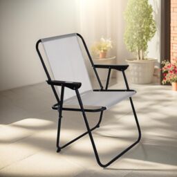 FURNOS 6 Piece Bistro Set With 4 Chairs, Table & Parasol in Cream - thumbnail 5