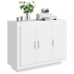 Berkfield Home Sideboard White 92x35x75 cm Engineered Wood - Size: 92 x 35 x 75 cm - thumbnail 4