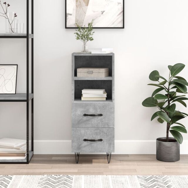Berkfield Home Sideboard Concrete Grey 34.5x34x90 cm Engineered Wood - image 1