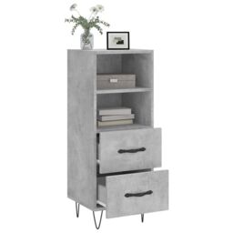 Berkfield Home Sideboard Concrete Grey 34.5x34x90 cm Engineered Wood - thumbnail 4