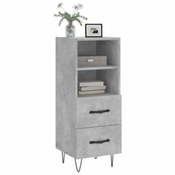 Berkfield Home Sideboard Concrete Grey 34.5x34x90 cm Engineered Wood - thumbnail 3