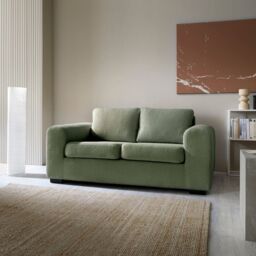 Abakus Direct Boston 3 Seater Sofa Basket Weave in Dark Green - thumbnail 1