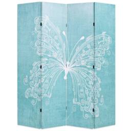Berkfield Home Folding Room Divider 160x170 cm Butterfly Blue