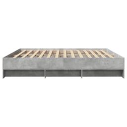 Berkfield Home Bed Frame without Mattress Concrete Grey 180x200cm Engineered Wood - Size: Super King - thumbnail 6