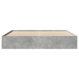 Berkfield Home Bed Frame without Mattress Concrete Grey 180x200cm Engineered Wood - Size: Super King - thumbnail 5