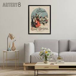 "Artery8 Overture Cover for Woman from Seville Steinlen Framed Canvas Wall Art - Size: W12"" x H16""" - thumbnail 3