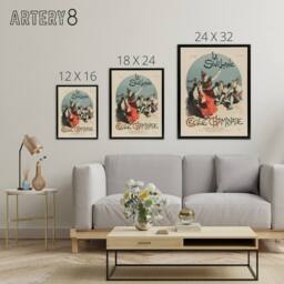 "Artery8 Overture Cover for Woman from Seville Steinlen Framed Canvas Wall Art - Size: W12"" x H16""" - thumbnail 4