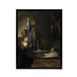 "Artery8 The Raising of Lazarus Rembrandt van Rijn Framed Canvas Wall Art Print - Size: W12"" x H16""" - thumbnail 1