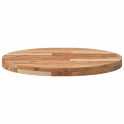 Berkfield Home Table Top Round √ò60x4 cm Solid Wood Acacia in Brown - Size: 60x4 cm - thumbnail 4