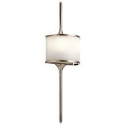 Loops IP44 Twin Wall Light Mid Way Glass Shade Classic Pewter LED G9 3.5W in Clear