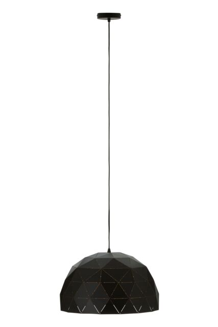 Orsina Medium White Dome Pendant Light, Geometric White Steel Ceiling Light With Clean Finish, Hanging Pendant Lamp in Black - image 1