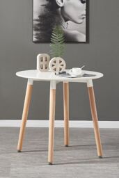 Life Interiors 'Round Lorenzo' Dining Set with a Table & Chairs Set of 2 in Grey - thumbnail 2