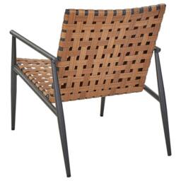 Wyld and Coco 2-Seater Bistro Set Brown PE Rattan with Black Steel Frame - thumbnail 6