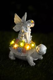 Marco Paul Solar Light Fairy Tortoise Ornament Garden LED Statue - thumbnail 1