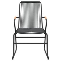Berkfield Home 7 Piece Garden Dining Set Black PVC Rattan - thumbnail 6