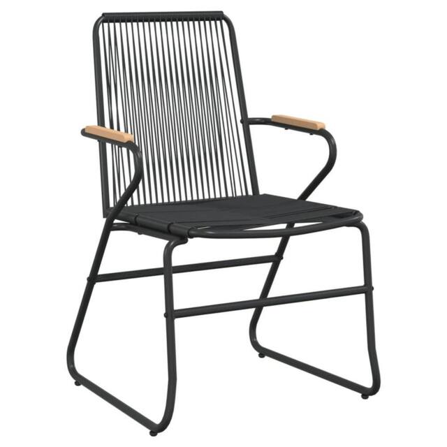 Berkfield Home Beautiful Garden Chairs 4 pcs Black 58x59x85.5 cm PVC Rattan - image 1