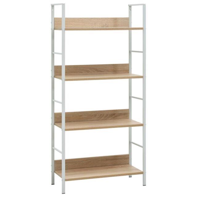 Berkfield Home 4-Layer Book Shelf Oak 60x27.6x124.5 cm Engineered Wood in Brown - image 1