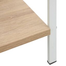 Berkfield Home 4-Layer Book Shelf Oak 60x27.6x124.5 cm Engineered Wood in Brown - thumbnail 6