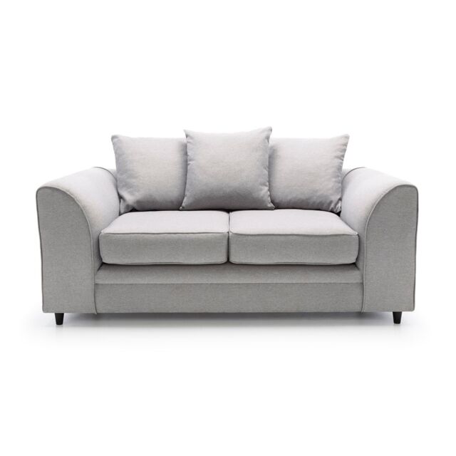 Abakus Direct Darcy 3 Seater Sofa in Smart Linen Fabric 4 colours in Light Grey - image 1