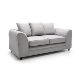 Abakus Direct Darcy 3 Seater Sofa in Smart Linen Fabric 4 colours in Light Grey - thumbnail 2