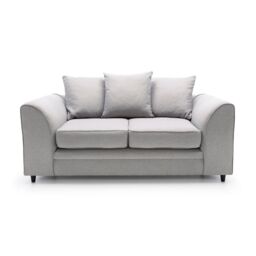 Abakus Direct Darcy 3 Seater Sofa in Smart Linen Fabric 4 colours in Light Grey - thumbnail 1