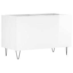 Berkfield Home Record Cabinet High Gloss White 74.5x38x48 cm Engineered Wood - thumbnail 3