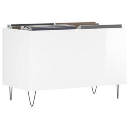 Berkfield Home Record Cabinet High Gloss White 74.5x38x48 cm Engineered Wood