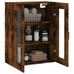 Berkfield Home Wall Mounted Cabinet Smoked Oak 69.5x34x90 cm in Brown - thumbnail 5