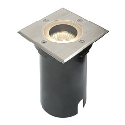 Netlighting Pillar 1 Light Outdoor Recessed Light Marine Grade Brushed Stainless Steel Glass IP65 GU10 in Grey - thumbnail 2
