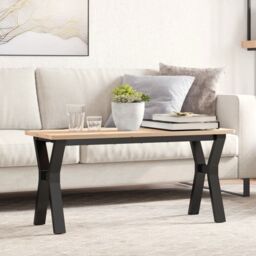 Berkfield Home Coffee Table Legs Y-Frame 90x30x43 cm Steel in Black - Size: 90 x 30 x 43 cm - thumbnail 1