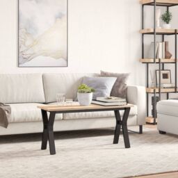 Berkfield Home Coffee Table Legs Y-Frame 90x30x43 cm Steel in Black - Size: 90 x 30 x 43 cm - thumbnail 3