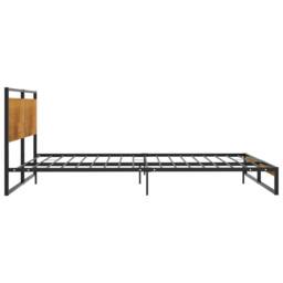 Berkfield Home Bed Frame Metal 160x200 cm in Black - thumbnail 4