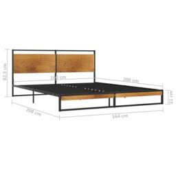 Berkfield Home Bed Frame Metal 160x200 cm in Black - thumbnail 6