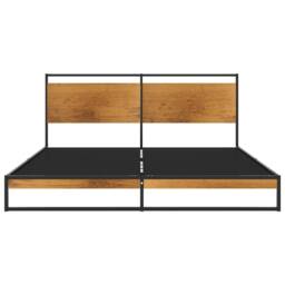 Berkfield Home Bed Frame Metal 160x200 cm in Black - thumbnail 3