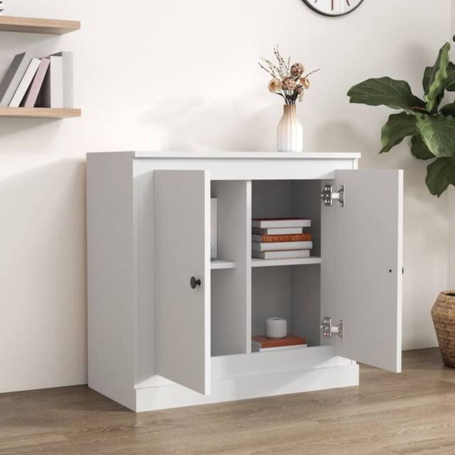 Berkfield Home Sideboard White 70x35.5x67.5 cm Engineered Wood - image 1