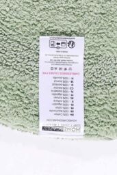 Homescapes Luxury Semi Circle Bath Mat Reversible 1600GSM 100% Cotton, 50 x 80cm in Pale Green - Size: 50 x 80 cm - thumbnail 3