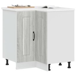 Berkfield Home Kitchen Corner Base Cabinet Kalmar Grey Sonoma Engineered Wood - thumbnail 1