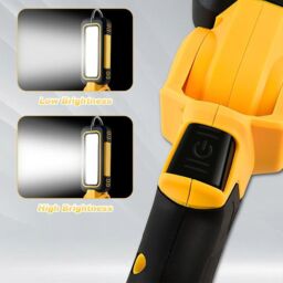 Hinsinc 140° Rotating Handheld Torch Cordless LED Work Light for Dewalt 18V 20V Battery in Yellow - thumbnail 9