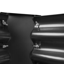 Harbour Housewares Raised Garden Beds - 2x Semi-Circle Bottomless Galvanised Steel Planter 90 x 45cm in Black - Size: 90 x 45 cm - thumbnail 4
