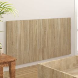Berkfield Home Bed Headboard Sonoma Oak 160x1.5x80 cm Engineered Wood in Brown - thumbnail 4